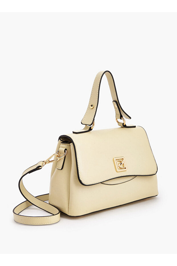 Solid Satchel Bag with Detachable Strap - 3