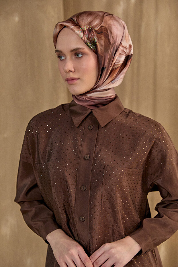 Casual Taşlı Oversize Tunik - 3