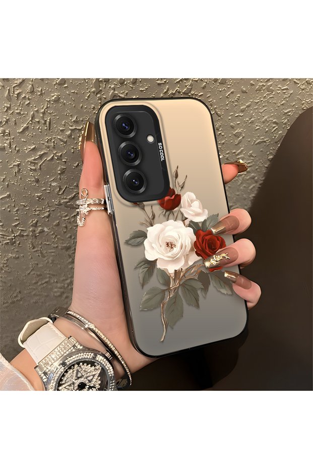 Samsung Galaxy A50/A50S/A30S Compatible Luxury Rose Pattern High Quality Phone Case