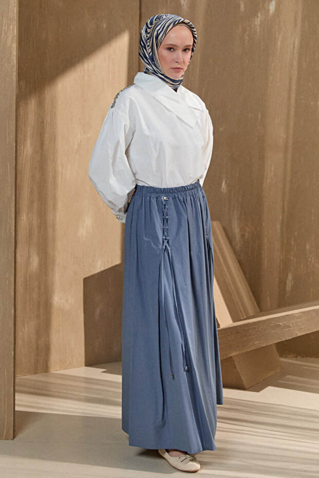 Mendil Yaka Pamuklu Gömlek - 3