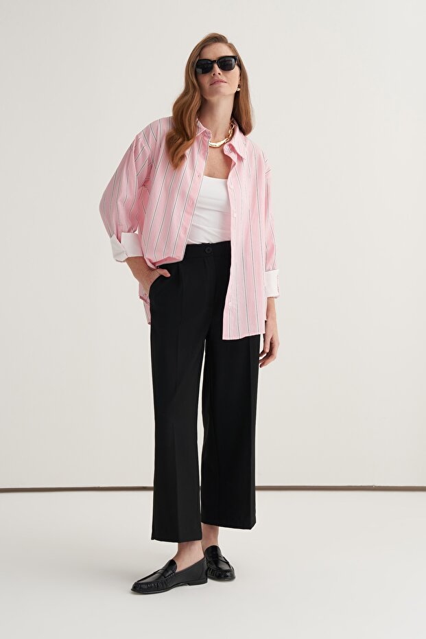 Women's Straight Cut Pencil Pants Black