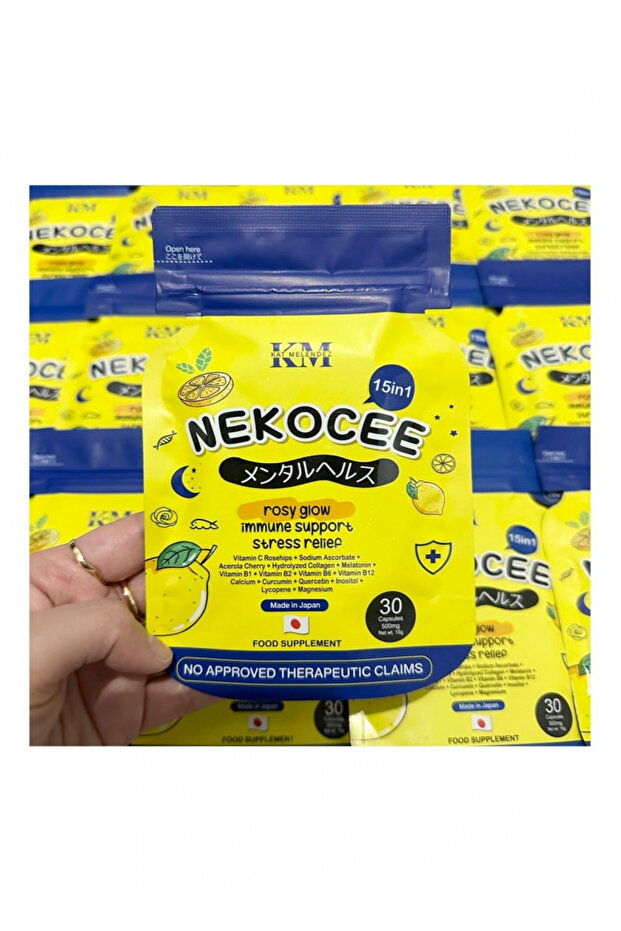 Nekocee 15 In 1 Rosy Glow Immune and Stress Support 30 Capsules