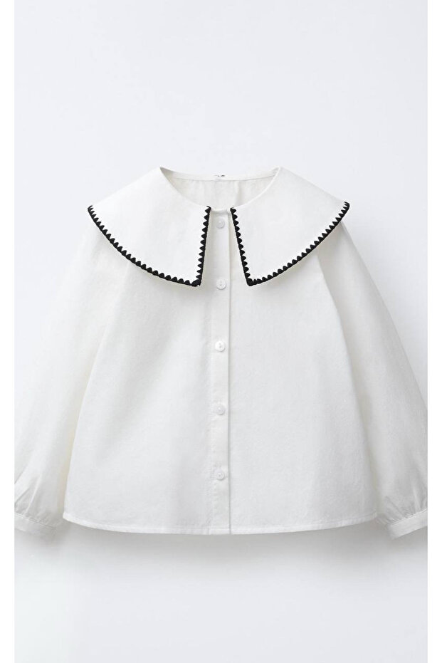 Girl's Collared Shirt (One Size, It Is Recommended to Choose One Size Larger)