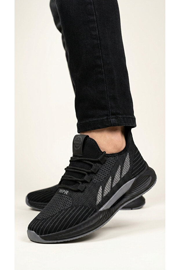 W WİPPER Ultra Hafif Triko Sneaker - Nefes Alan Ortopedik Poli Taban Büyük Numara Yazlık Spor Ayakkabı