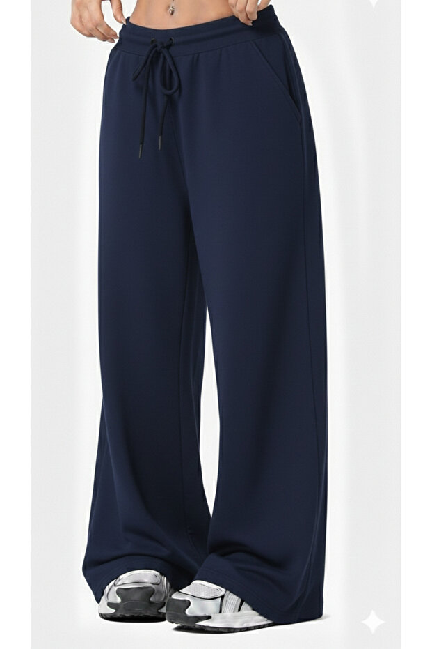 Sweatpants - Loose Fit - High Waist - Baggy - with Pockets - Casual - Comfort & Modern Style