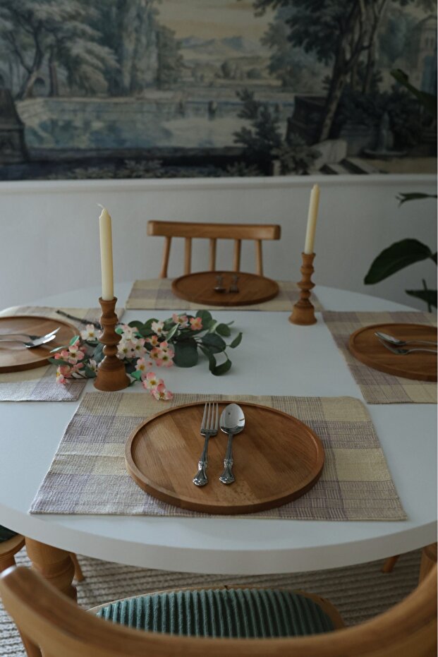 Yakacihome Juta Mor 4 Piece American Service Jute Fabric 35X50 cm