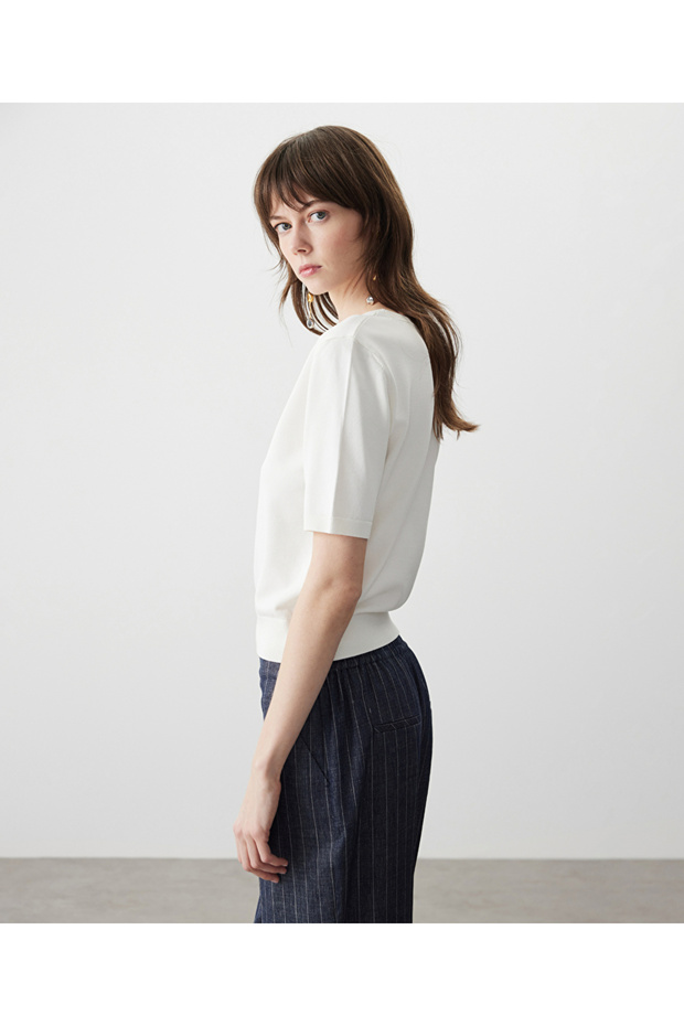 Bisiklet yaka basic triko - 5