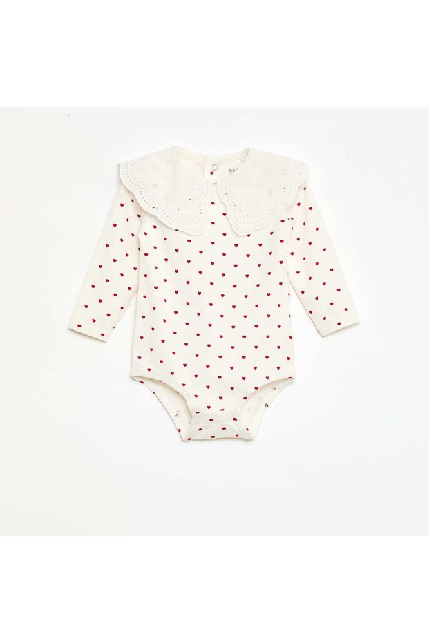 Peter Pan Collar Bodysuit WHITE
