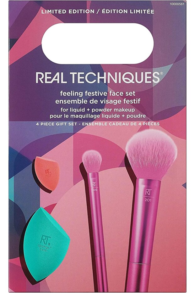 Ed Lim-Holidays: Feeling-Festive Face-Set – Kit 2 Sponges, 2 Finished Brushes