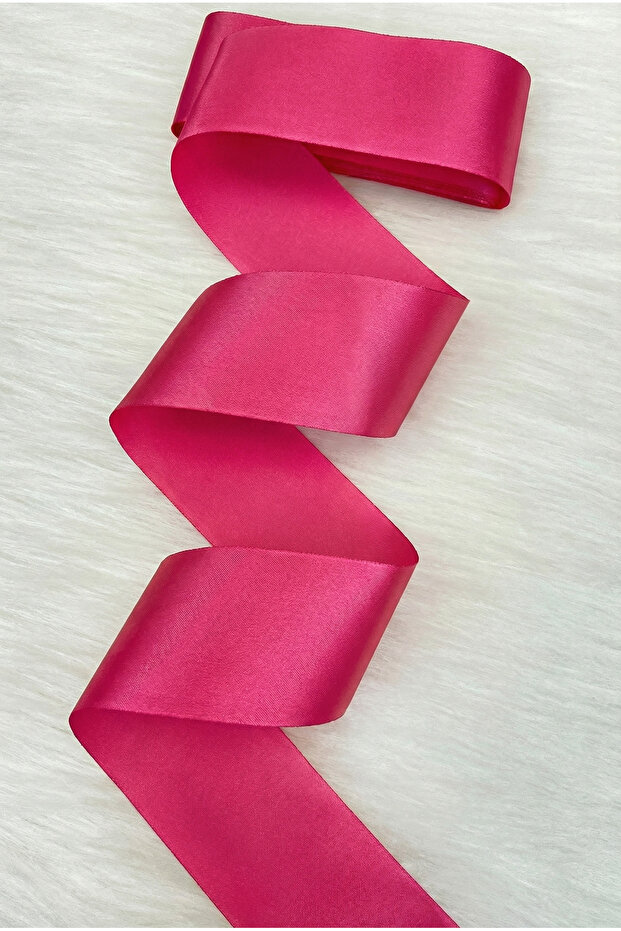 6 cm Fuchsia Single Sided Satin Ribbon 10 Meters, Bundle Dowry Engagement Jewelry Bride Special Day Gift Decoration