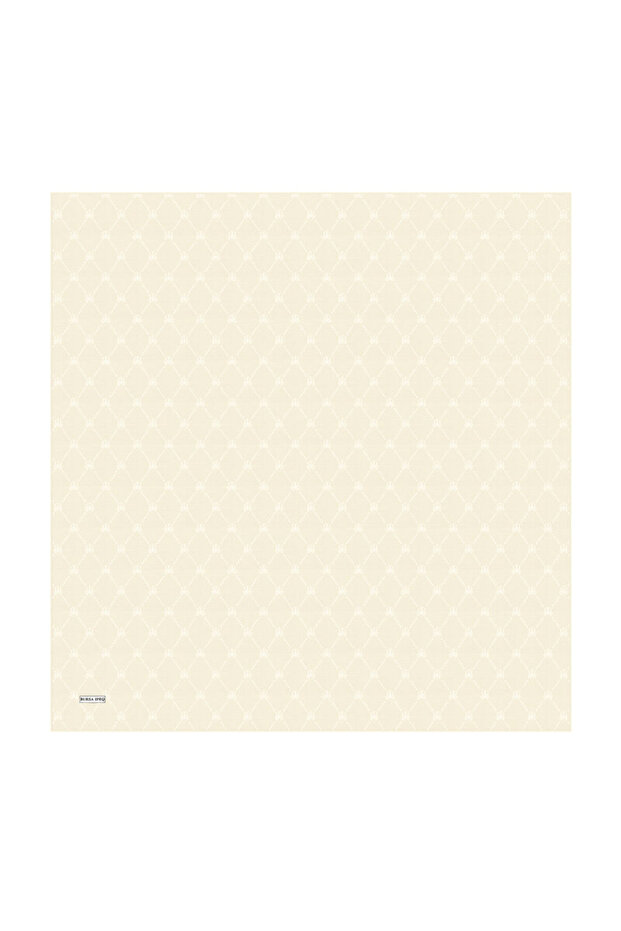 وشاح من القطن الحريري بنمط مونوغرام من العقيق - 1