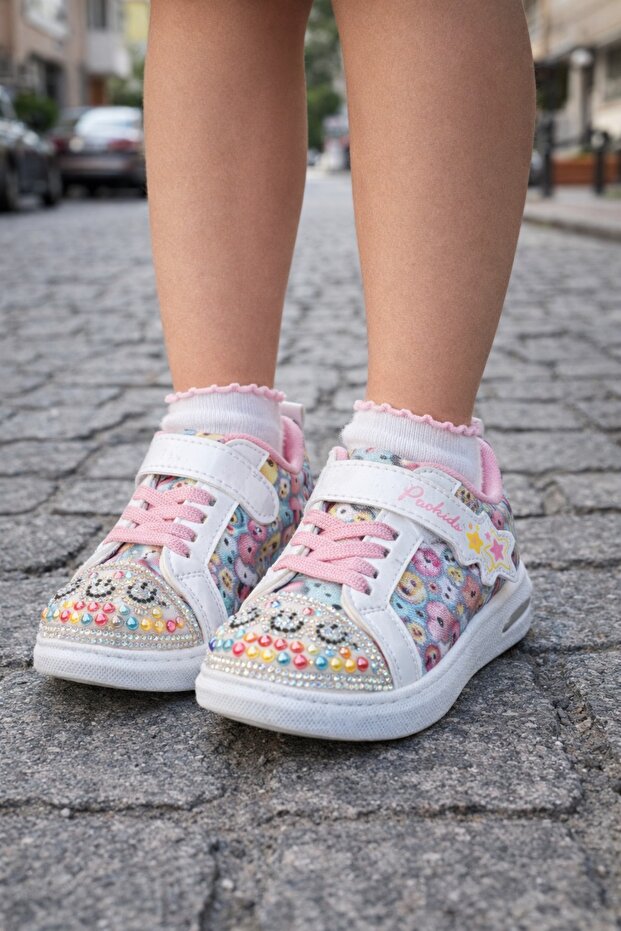 Sparkling Stone Decorated Girls' Shoes