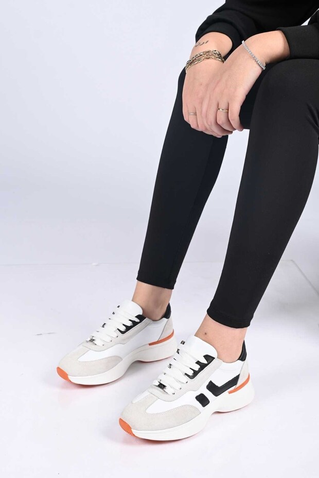 Lace-Up Thermo Sole Genuine Leather Sneaker 338-7102 Women's Shoes