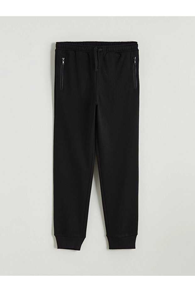 Lcw Kids Black Elastic Waist Boy's Jogger Sweatpants