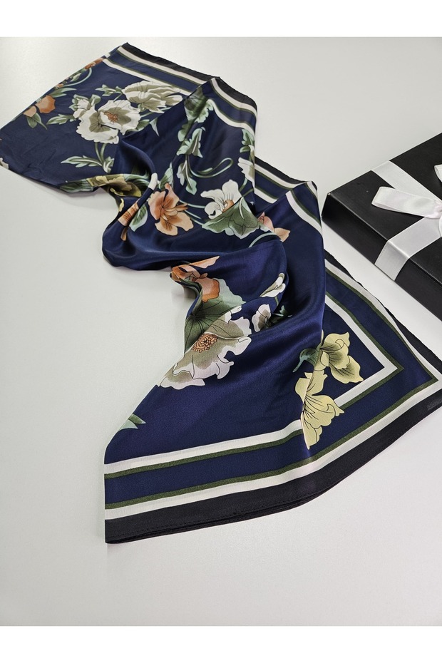 Luxury Voile Silk Shawl Hijab Foulard Scarf Shawl Floral Pattern 70 X 180 cm