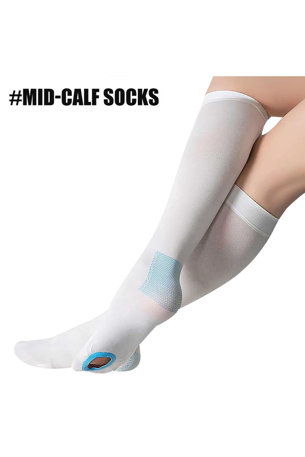 XL Centre 1Pair Anti Embolism Stockings,15-21 mmHg,Ted Hose White Compression Socks,Knee High Medica