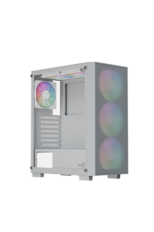 PC Gaming Case, B509A Flow-G-WT-v1 Mid Tower | 6x ARGB Fans | Supports GPU up to 340mm | White..