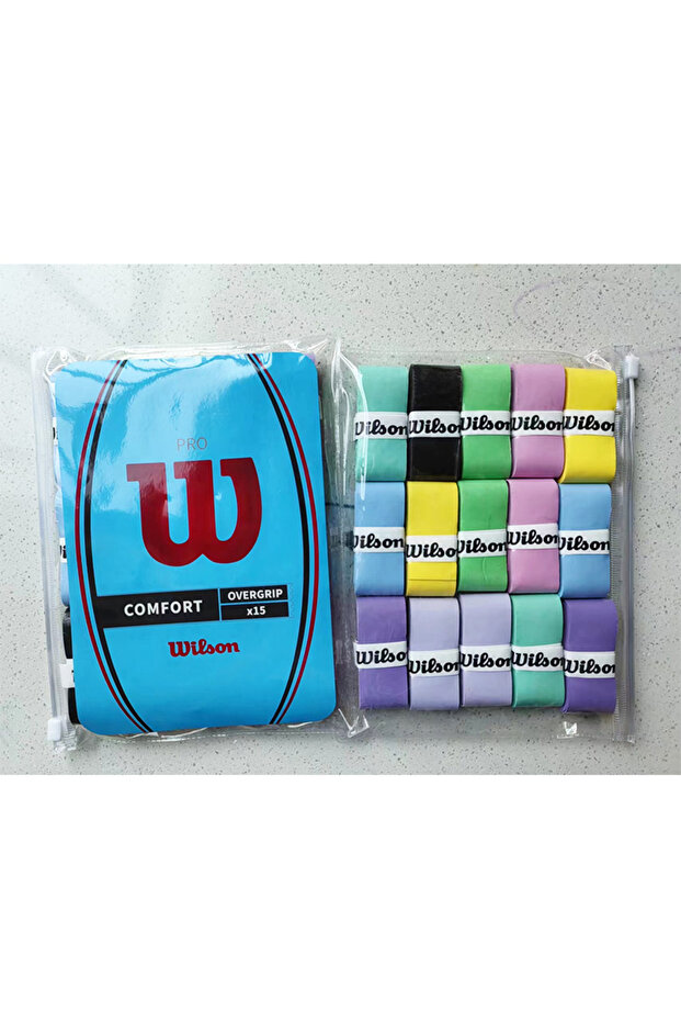 Mix-15 15PCS Wilson Tennis Racket Overgrip Sweat Band Absorption Grip PU Badminton Racket Handle Gri