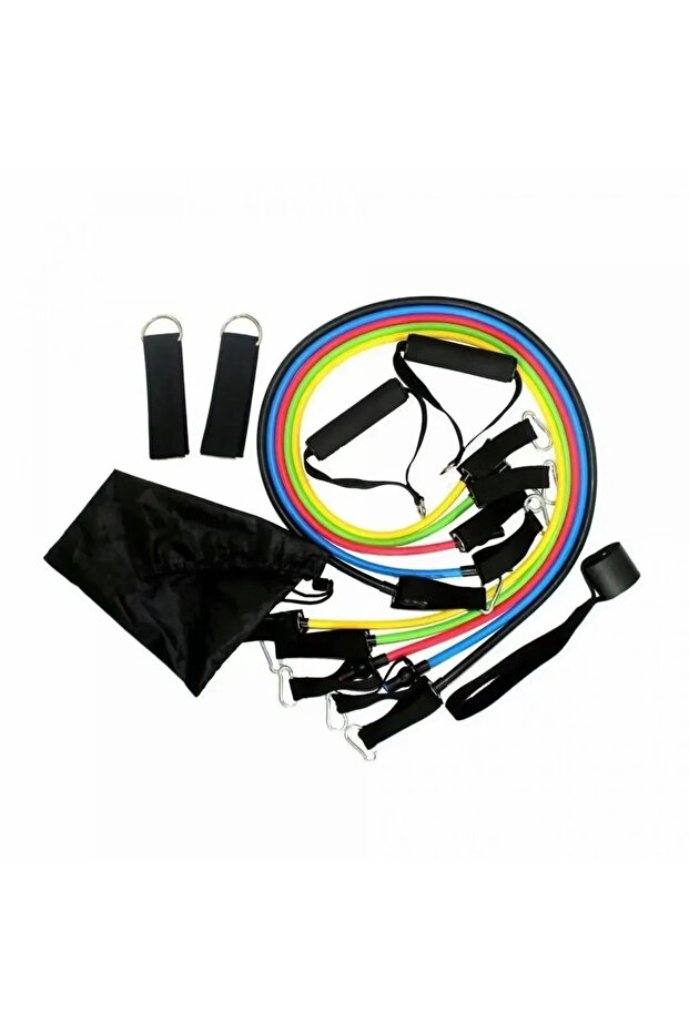 11 11pcs G1270A 11pcs/Set Pull Rope, Resistance Bands, Portable Fitness Equipment, Ankle Strap, Ches