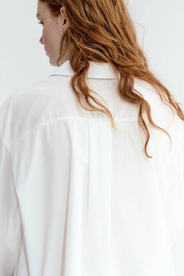 Oversize Poplin Gömlek - 4