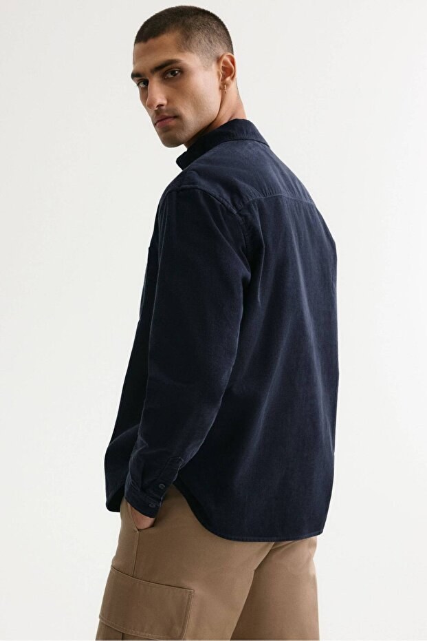 Fitilli Kadife Gömlek Regular Fit - 4