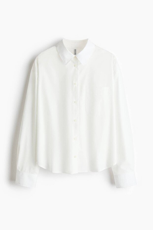 Oversize Poplin Gömlek - 5