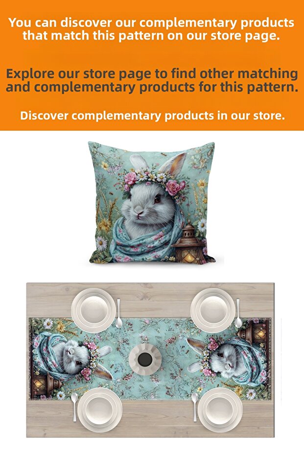 Spring Series 140X40 cm Digital Printed Runner (Spring Easter Easter) - 3