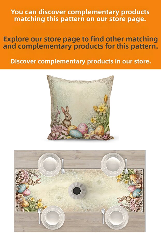 Spring Series 140X40 cm Digital Printed Runner (Spring Easter Easter) - 3