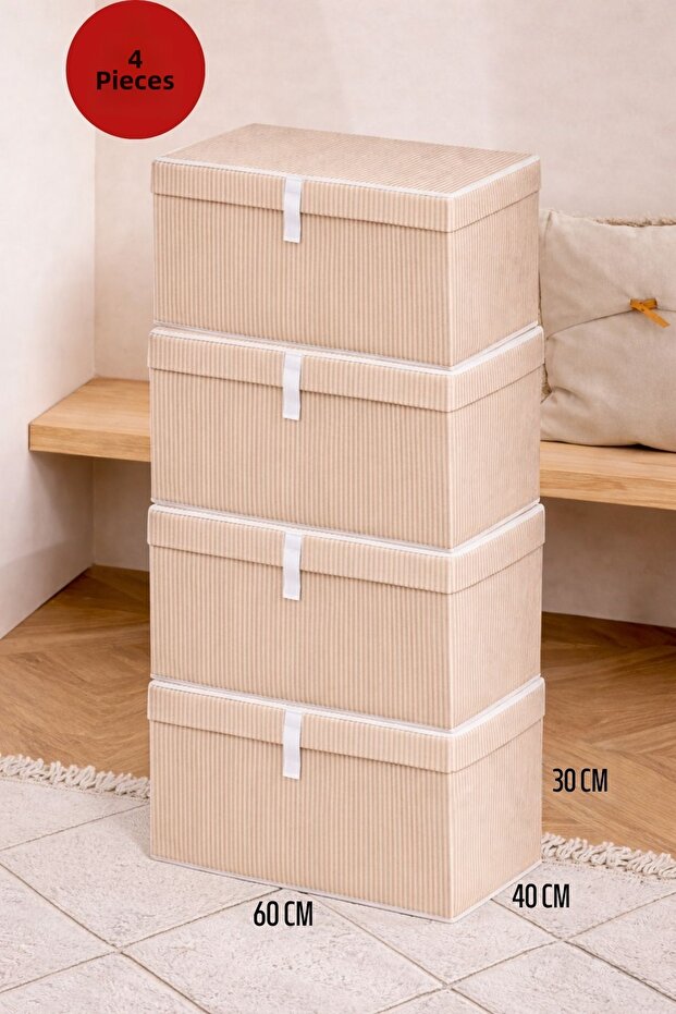 4 قطع من صناديق التخزين متعددة الأغراض ذات الحجم الكبير للتنظيم تحت السرير - 1