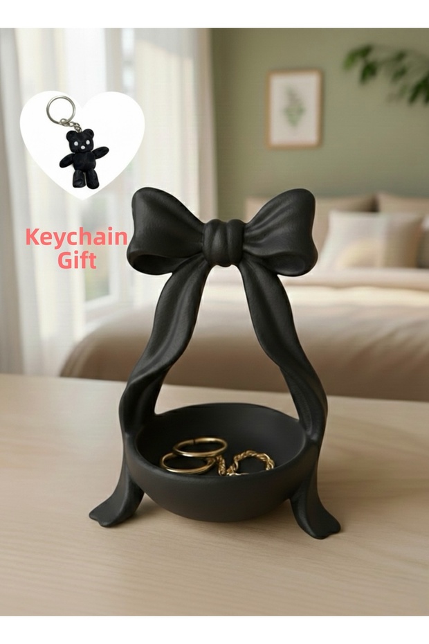 🎀 Stylish Bowknot Design Jewelry and Accessory Stand 14 X 12 – Minimal Decorative Jewelry Box