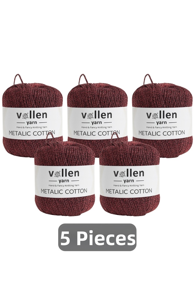 Premium Metallic Cotton Lurex Hand Knitting Yarn 5 Pack 50g 100m | Evening Dress Bag Strap and Supla Strap