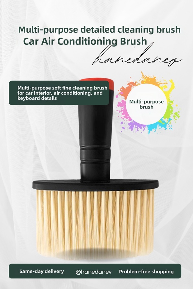 Multi-Purpose Soft Fine Cleaning Brush Car Interior Cleaning Brush Auto Air Conditioning Keyboard Detail Brush