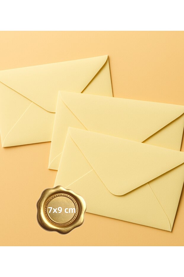 ظرف صغير، 7x9 سم 25 قطعة (أصفر فاتح) - 1