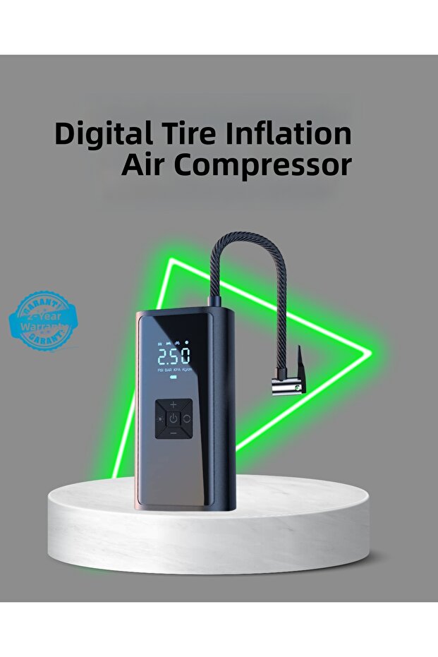 80W Wireless Digital Display Portable Tire Inflator Pump
