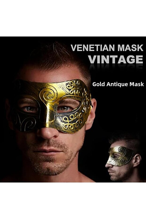 Gold Tumbled Face Mask Ancient Style B Mask