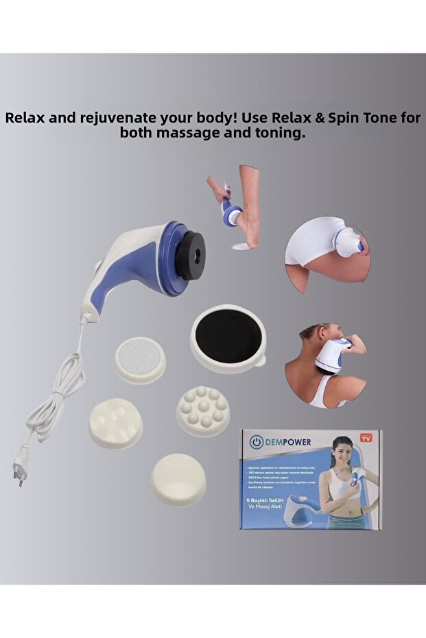 Zngzrmll Electric Massager with 5 Heads (201926) Body Shaper