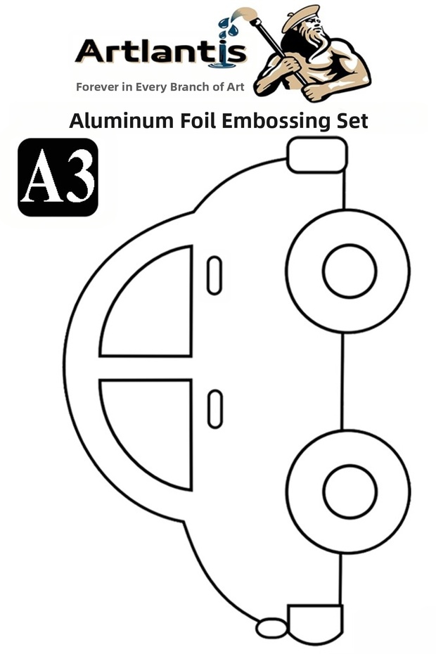 Aluminum Foil Embossing Set A3 30X40 cm 1 Pack Aluminum Foil Set Embossing Set Artistic Hobby E