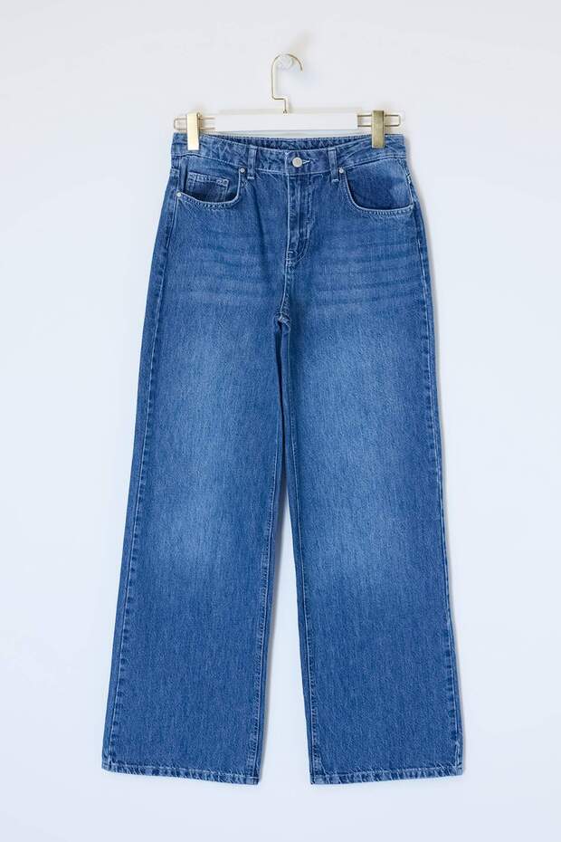 Mavi More Sustainable DÖKÜMLÜ Normal Bel %100 Pamuk Uzun Boy Wide Leg Jeans TWOSS26JE00135 - 7