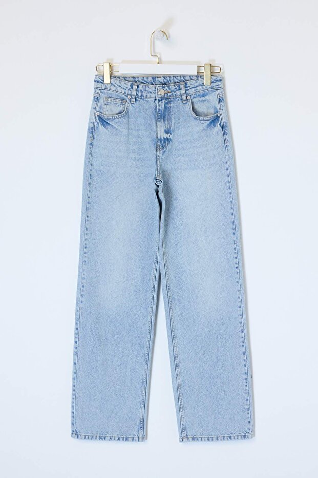 Mavi More Sustainable Yüksek Bel Straight/Düz Kesim %100 PamukluJeans TWOSS26JE00177 - 5