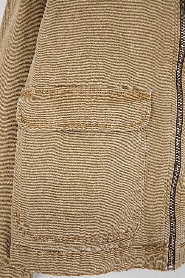 Bej Regular Cepli Denim Kot Ceket TMNSS26CE00001 - 2