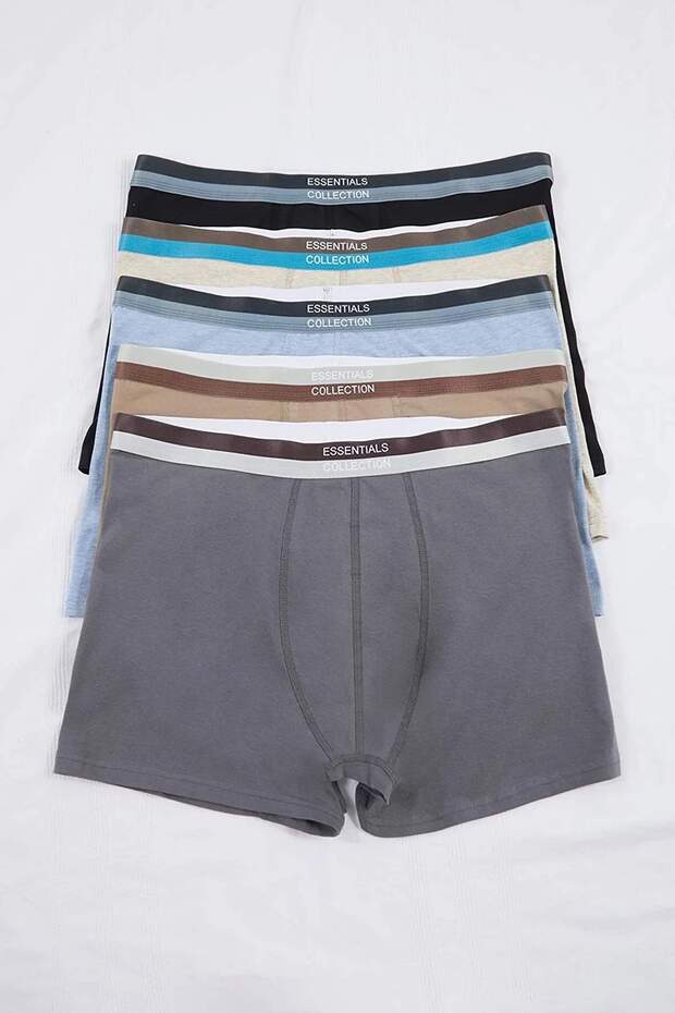 Çok Renkli Büyük Beden Erkek Renkli Lastik 5'li Boxer TMNAW26DM00013 - 1