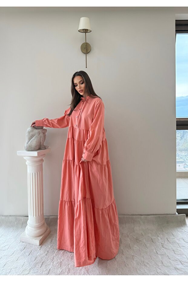 MAGNOLİA ELBİSE MERCAN - 2