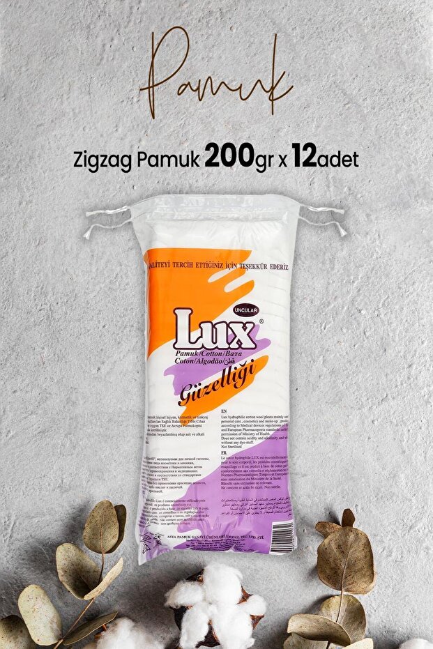 LUX Zigzag Pamuk 200 gr x 12 Adet