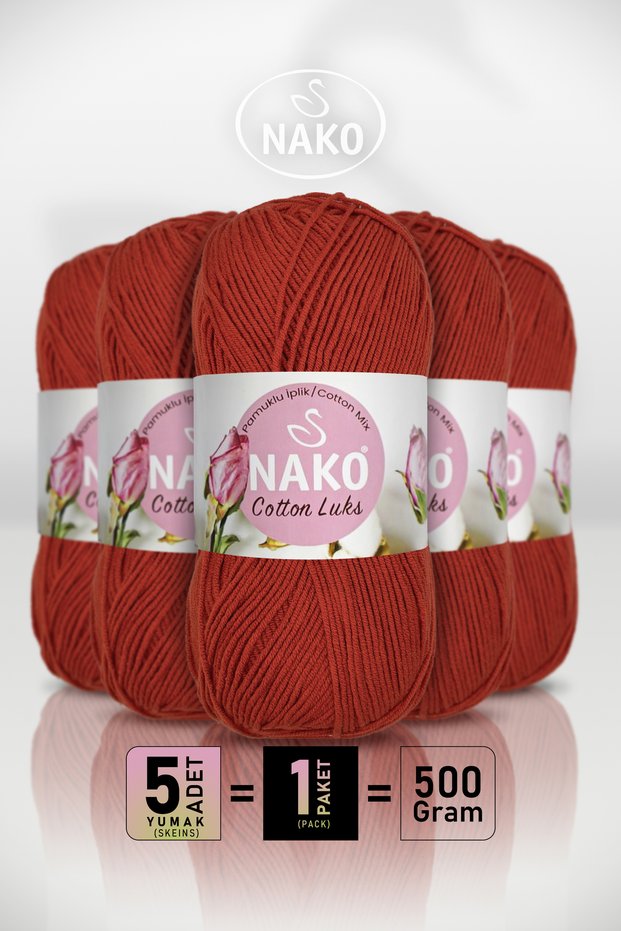 Cotton Luks - Tile (97592) - 5-Pack X 100Gr/330M - Cotton Cardigan Vest Amigurumi Yarn