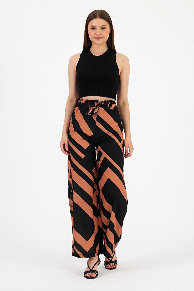 بنطلون بوليستر منقوش - 3