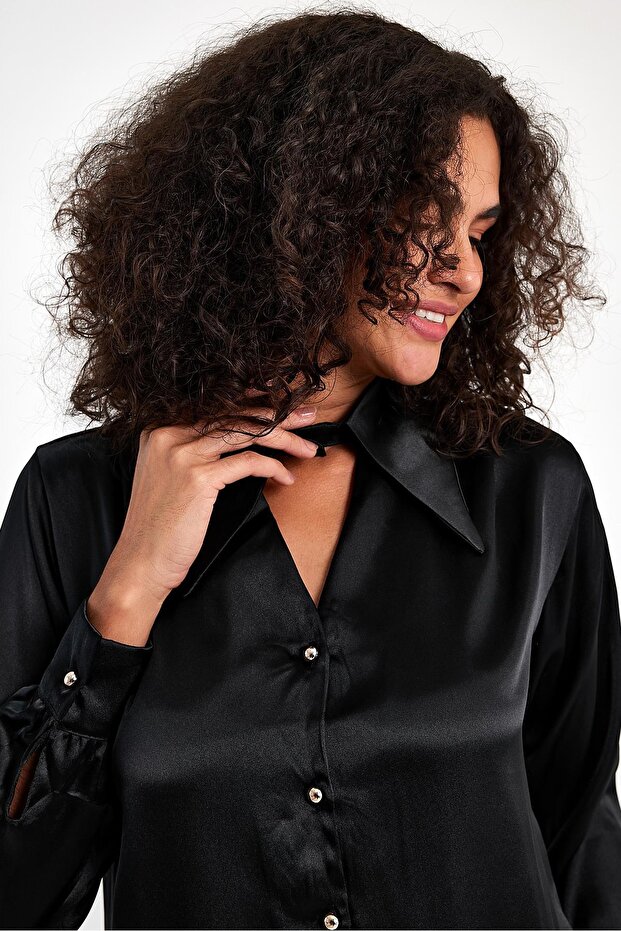 Saten Klasik Gömlek - 5