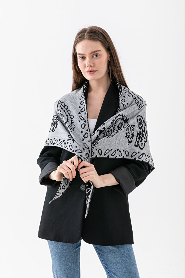 Women's Triangular Double-Sided Shawl