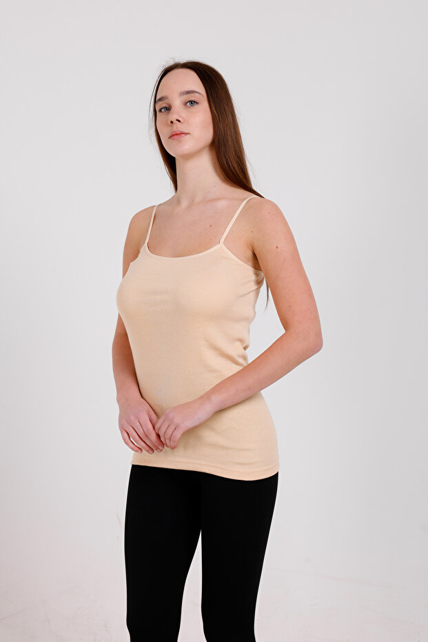 3'lü Basic Pamuk Ip Askı Atlet - 5