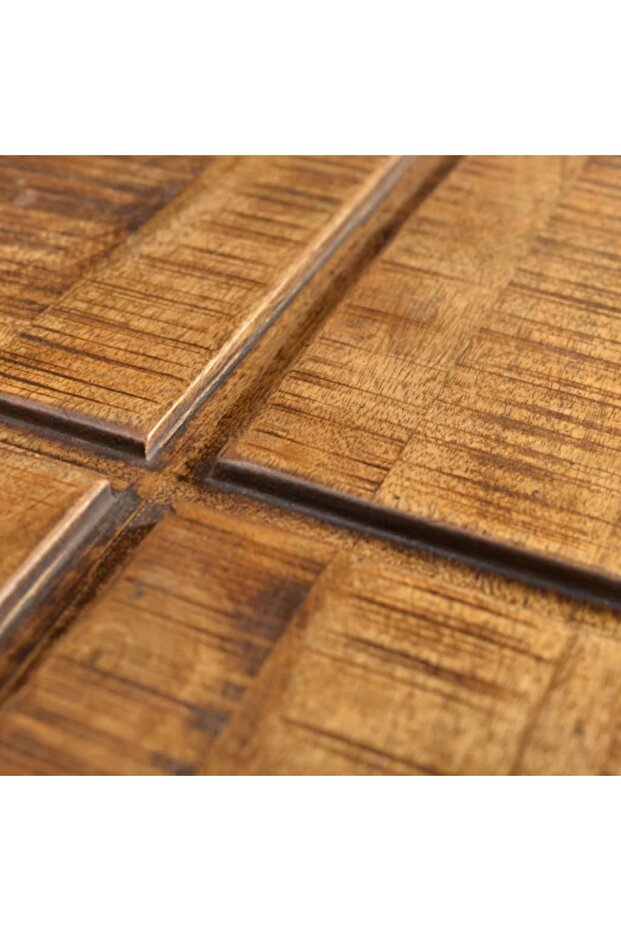 Square coffee table, brown, solid mango wood - 6