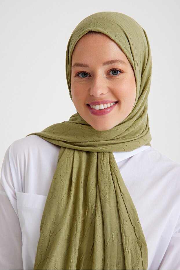 حجاب من الخيزران باللون الأخضر الناعم - 4